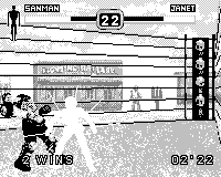 Fighters Megamix (Game.Com) screenshot: How Janet from Virtua Cop 2 unholsters her gun