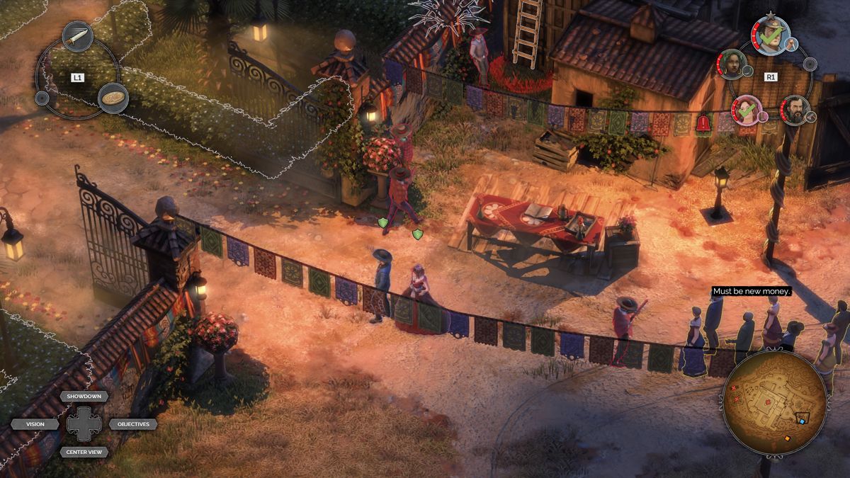 Desperados III (PlayStation 4) screenshot: Entering Devitt's private party