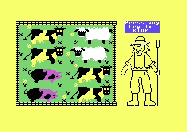 Look Sharp! (Commodore 64) screenshot: The 'Match' game starts