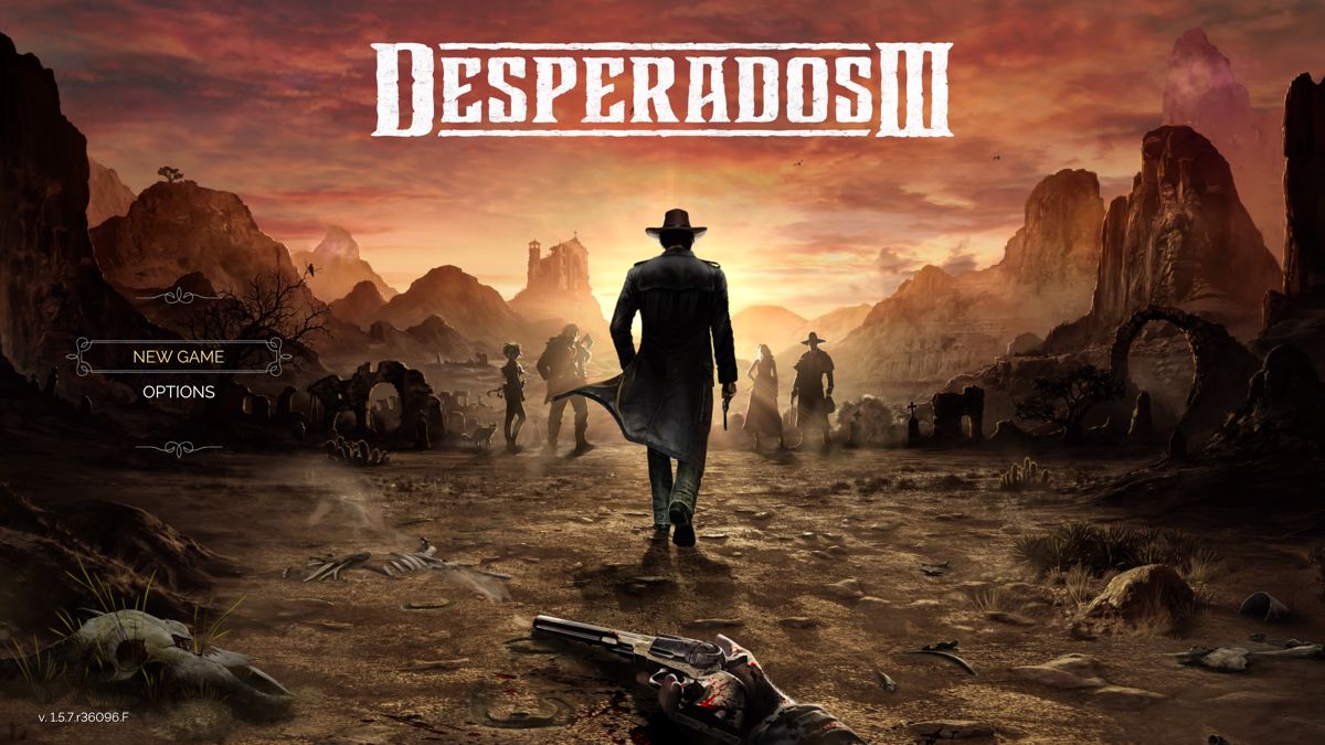 Desperados III (PlayStation 4) screenshot: Main menu