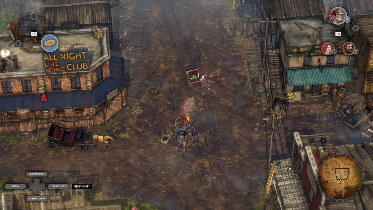 Desperados III (PlayStation 4) screenshot: Firing the cannon