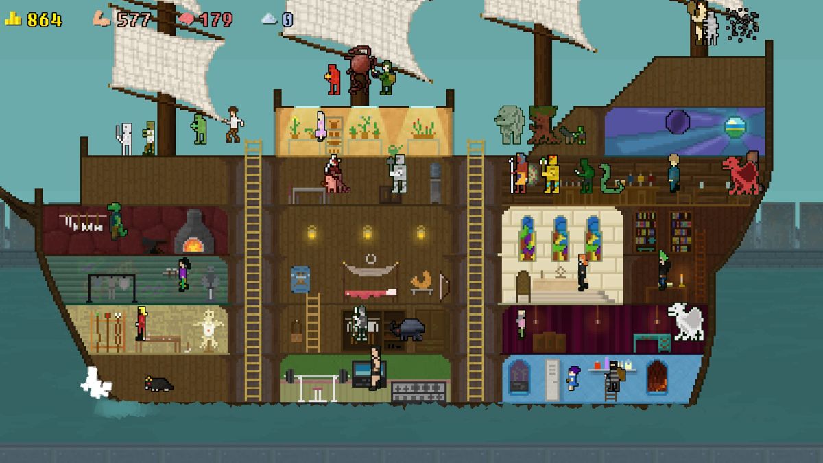 You Must Build a Boat (Windows) screenshot: Towards the end of the game, your boat will look more impressive