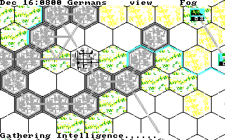 Blitzkrieg at the Ardennes (DOS) screenshot: Gameplay (EGA)