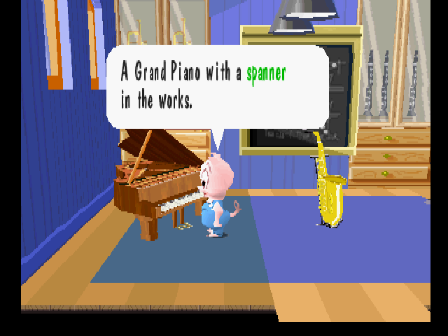 Tiny Toon Adventures: Plucky's Big Adventure (PlayStation) screenshot: Music room