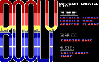 Booly (DOS) screenshot: Title Screen (EGA)