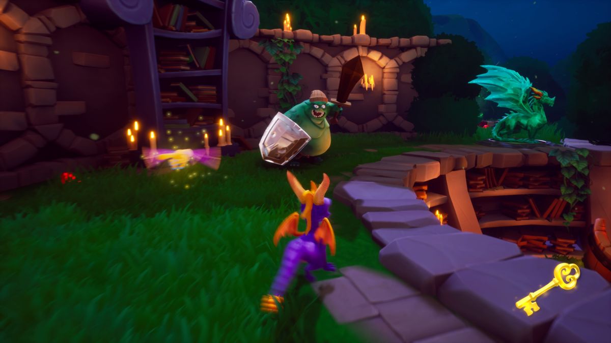 Spyro: Reignited Trilogy (PlayStation 4) screenshot: Spyro the Dragon: That troll looks angry