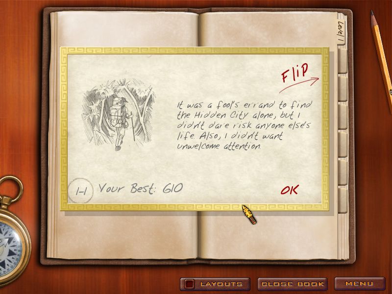 Jewel Quest Solitaire (Windows) screenshot: The story unfolds