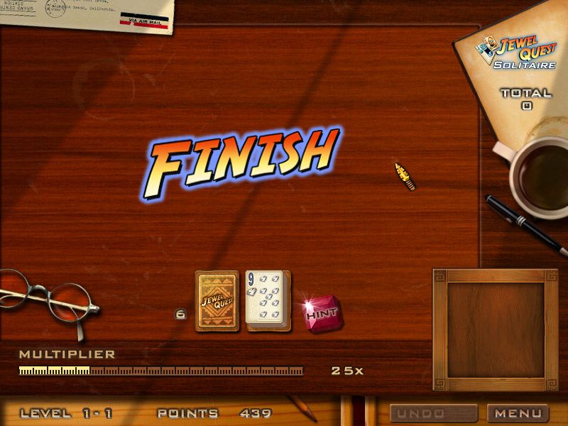 Jewel Quest Solitaire (Windows) screenshot: Success!