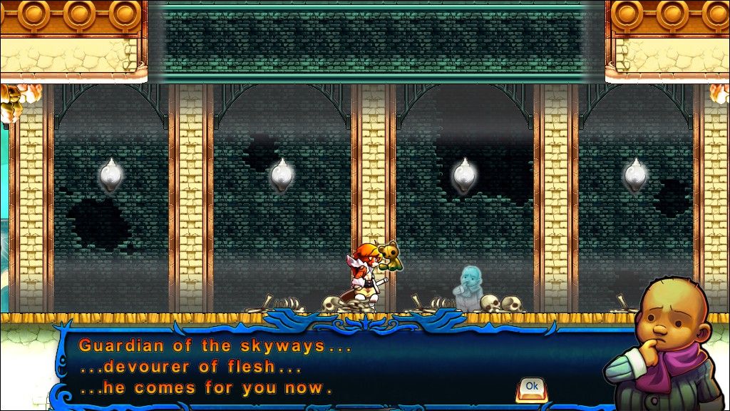 Valdis Story: Abyssal City (Windows) screenshot: The game also features several optional bosses. This is how such a fight starts...