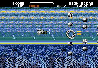 Bio-Ship Paladin (Genesis) screenshot: Shooting an enemy