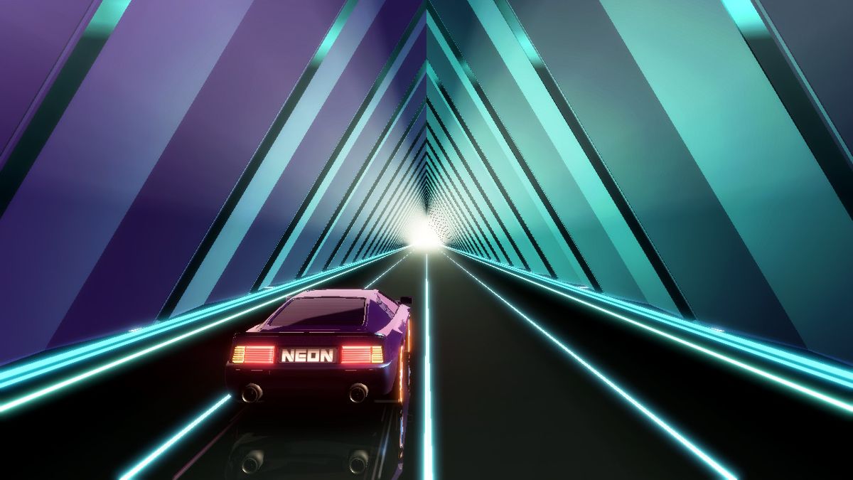 Neon Drive (Nintendo Switch) screenshot: The tunnel
