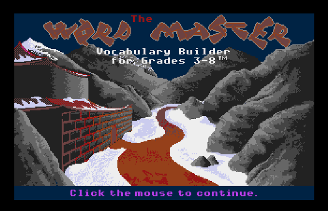 The Word Master (Apple IIgs) screenshot: Title Screen