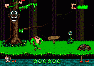 Boogerman: A Pick and Flick Adventure (Genesis) screenshot: starting up