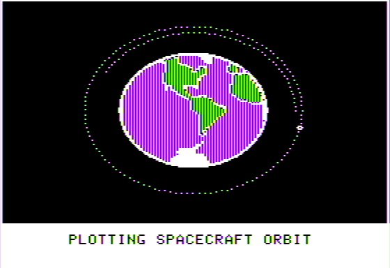 The Final Frontier (Apple II) screenshot: Orbital Rendezvous in Progress