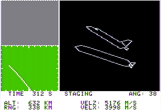 The Final Frontier (Apple II) screenshot: Separation