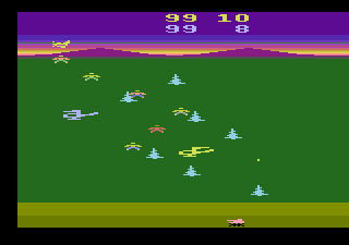 M*A*S*H (Atari 2600) screenshot: Catch the skydivers before they hit the ground
