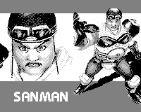 Fighters Megamix (Game.Com) screenshot: Sanman in Intro