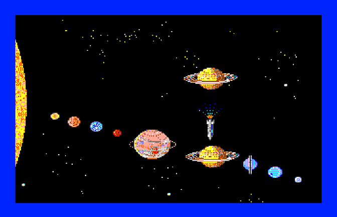 Stars & Planets (Apple IIgs) screenshot: Aligning Planets