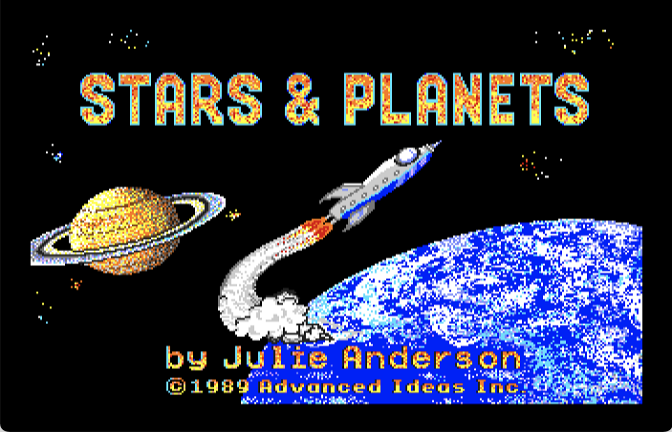 Stars & Planets (Apple IIgs) screenshot: Title Screen