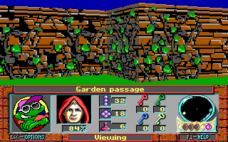 Curse of the Catacombs (DOS) screenshot: If a wall segment looks different...