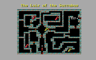 Curse of the Catacombs (DOS) screenshot: A full hint guide with maps comes with the game free of charge.