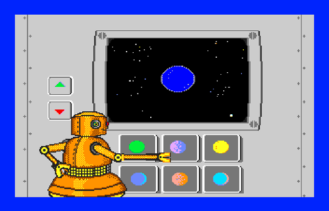 Stars & Planets (Apple IIgs) screenshot: Completing an Image