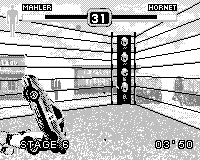 Fighters Megamix (Game.Com) screenshot: Getting run over