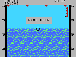 SubRoc 3-D (ColecoVision) screenshot: Game over.