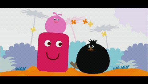 LocoRoco 2 (PSP) screenshot: There are several type of LocoRocos in the game