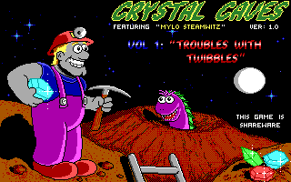 Crystal Caves (DOS) screenshot: Episode 1 title screen
