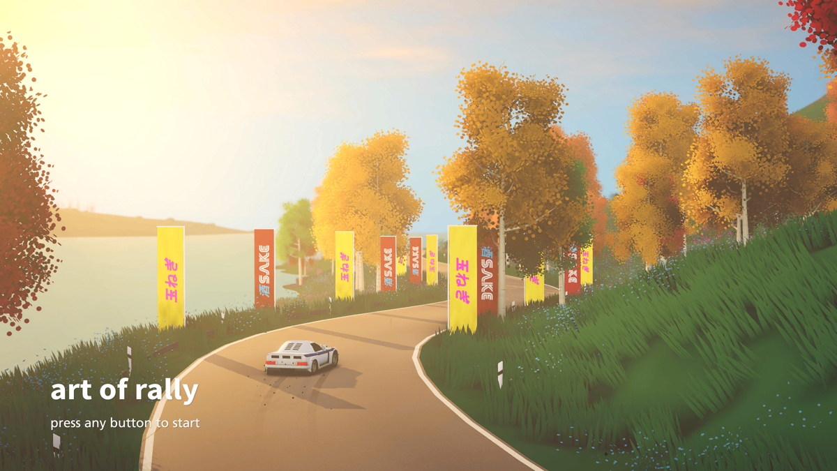 Art of Rally (Windows Apps) screenshot: Title screen