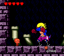 Bonk's Adventure (TurboGrafx-16) screenshot: Say hello to Punchy Pedro