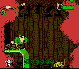 Boogerman: A Pick and Flick Adventure (SNES) screenshot: Who knows what awaits me there...