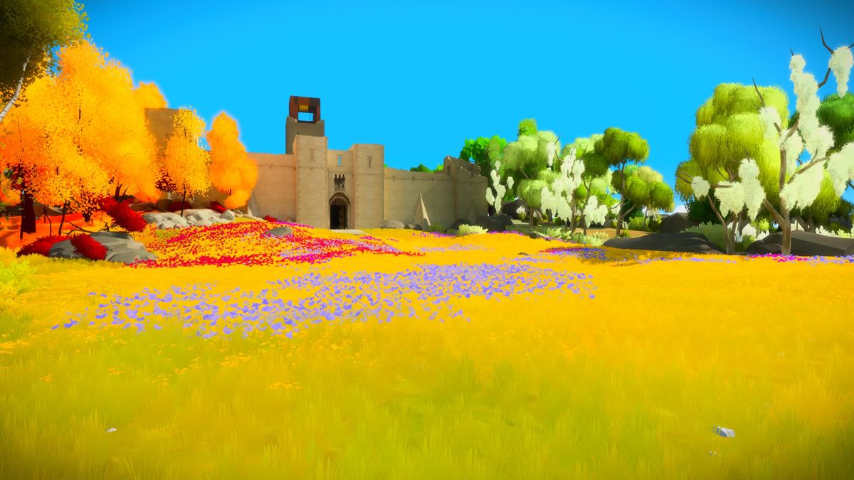 The Witness (PlayStation 4) screenshot: A flowery fields