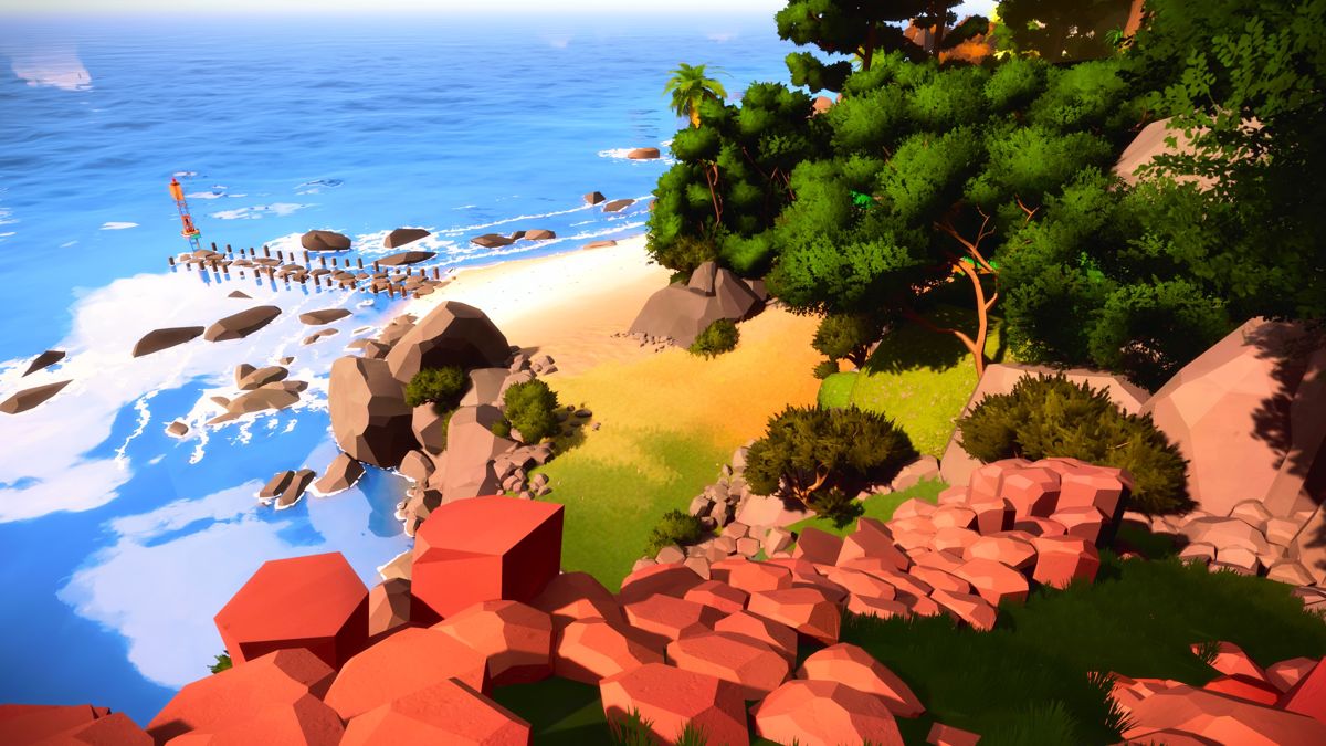 The Witness (PlayStation 4) screenshot: Exploring the beach