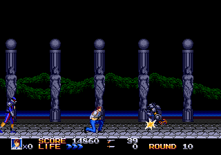 Rolling Thunder 3 (Genesis) screenshot: Round 10: approaching Dread's castle