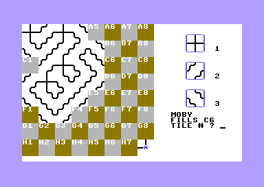 Black (Commodore 64) screenshot: A Longer Board