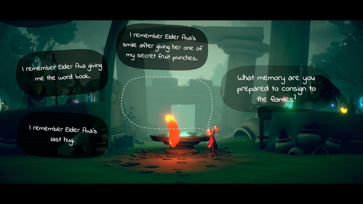 Lost Words: Beyond the Page (Windows) screenshot: Determine which memory to give up.