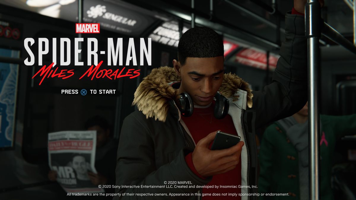 Marvel Spider-Man: Miles Morales (PlayStation 4) screenshot: Main title