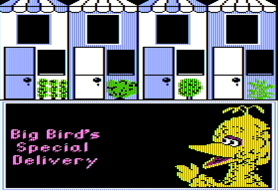 Big Bird's Special Delivery (Apple II) screenshot: Title Screen