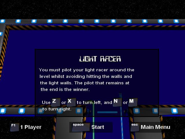 Daily Star: Sci-Fi Saturday - The Entertainment Trilogy (Windows) screenshot: The instructions for Light Racer