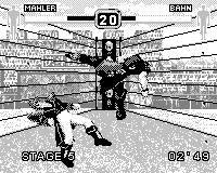 Fighters Megamix (Game.Com) screenshot: Jump kick