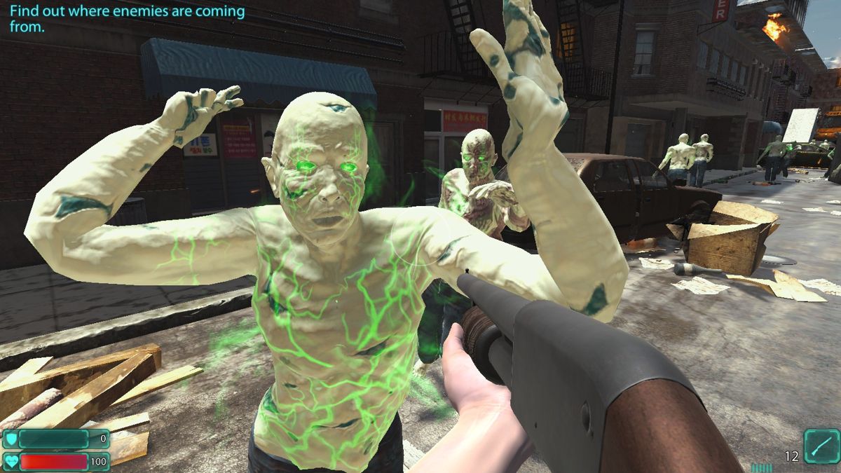 Putrefaction 2: Rumble in the Hometown (Windows) screenshot: Up close with an enemy