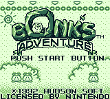 Bonk's Adventure (Game Boy) screenshot: Title