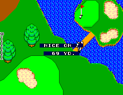 Great Golf (SEGA Master System) screenshot: Ball went over the water