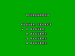 Great Golf (SEGA Master System) screenshot: How many players for the tournament?