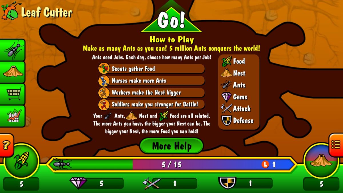Ant War (Windows) screenshot: How to play
