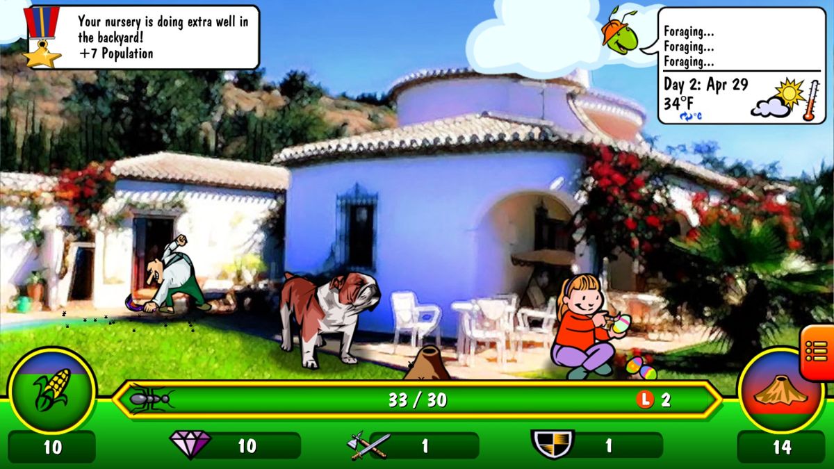 Ant War (Windows) screenshot: Game starts