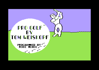 Pro Golf (Commodore 64) screenshot: Title Screen