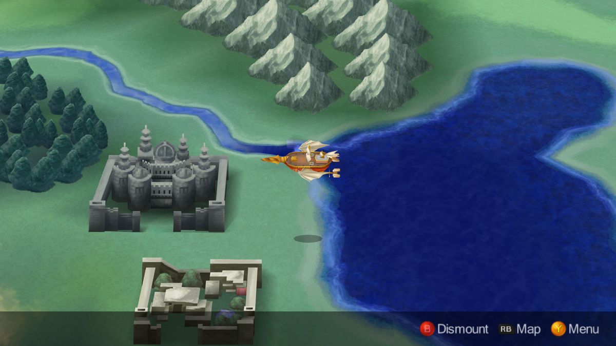 Final Fantasy IV (Windows) screenshot: Overworld near Baron Castle